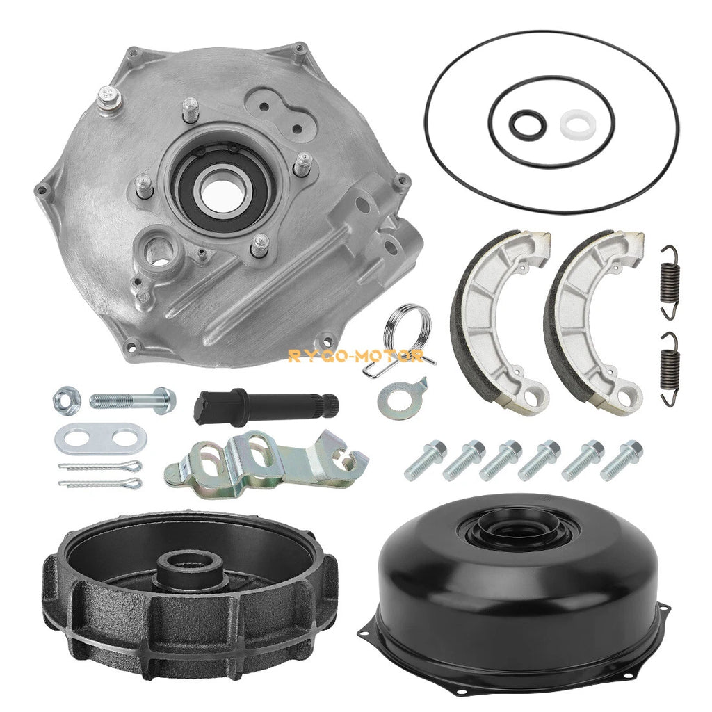 Rear Brake Drum Hub Plate Cover Shoes Bearing Seals for Honda Foreman 500 (2005–2023)