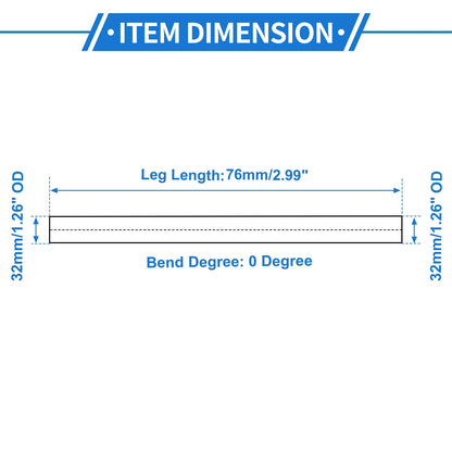 Intercooler Pipe 1.26" OD 3" L 0° for Universal Applications