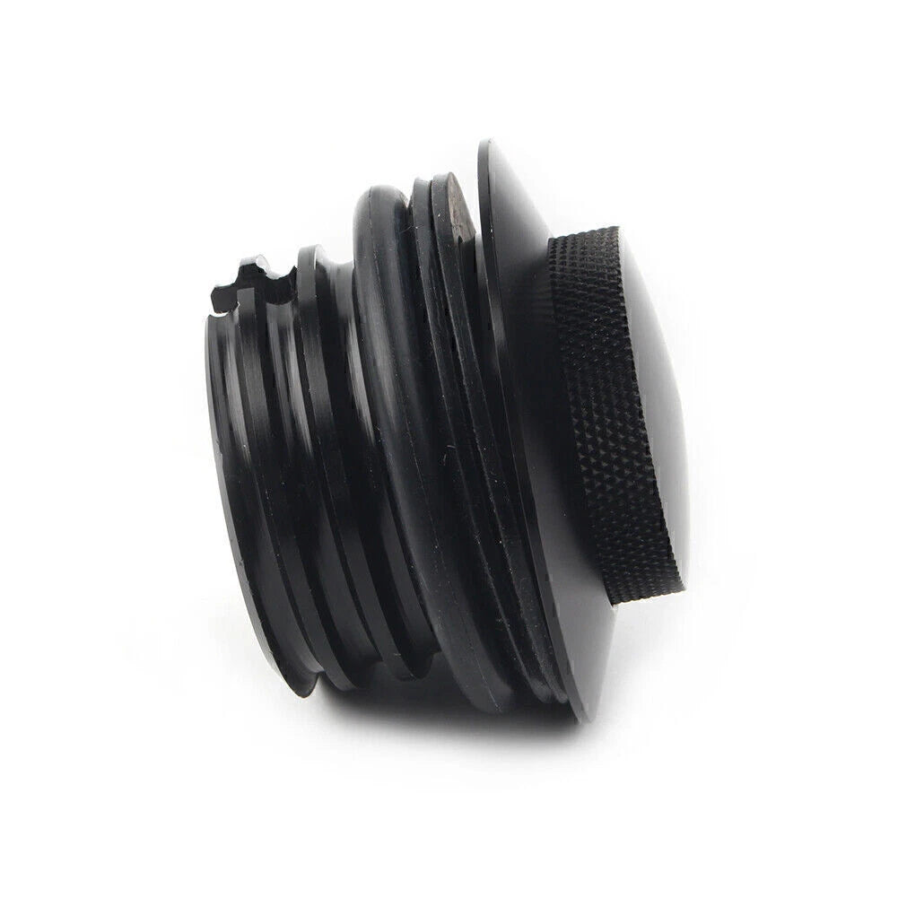 Flush Pop Up Reservoir Gas Cap for Harley Davidson (Vented, Black)