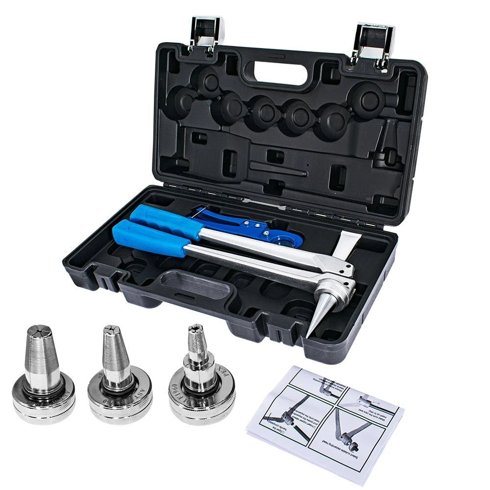 PEX Expander Tool Kit for PEX Pipes (1/2", 3/4", 1")