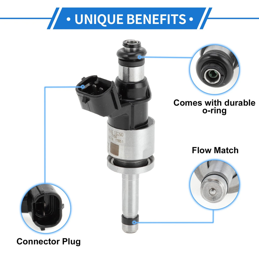 Fuel Injector Replacement for Mazda MX-5 Miata 2.0 (2018–2024) Silver Tone