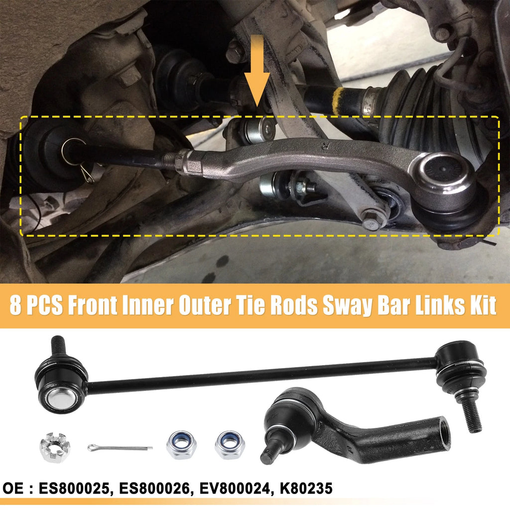 Outer Tie Rod End Links Front Left Right Set for Mazda 3 (2004–2009)