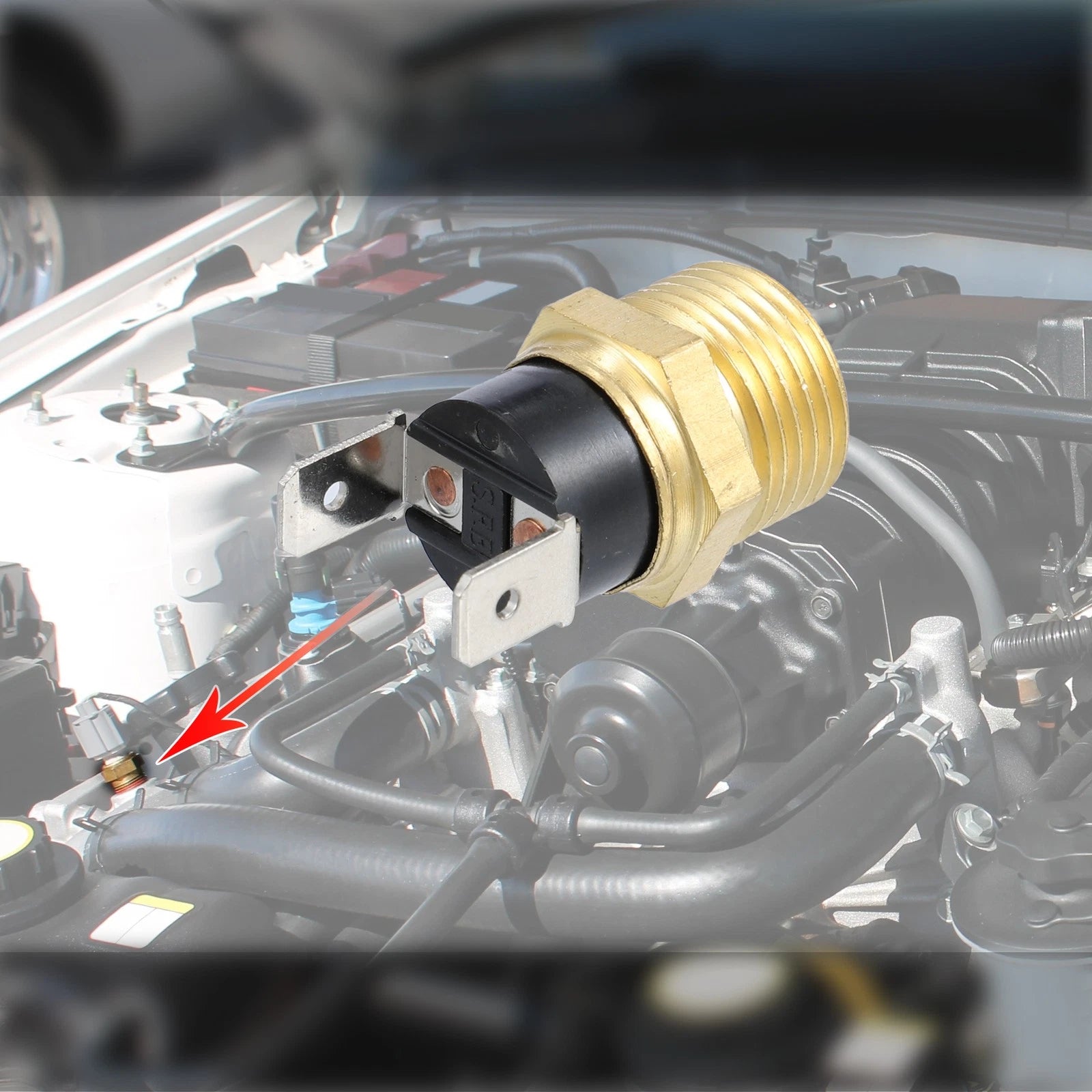 Radiator Sensor Switch for Car (125-140 Degrees, 3/8'' NPT)