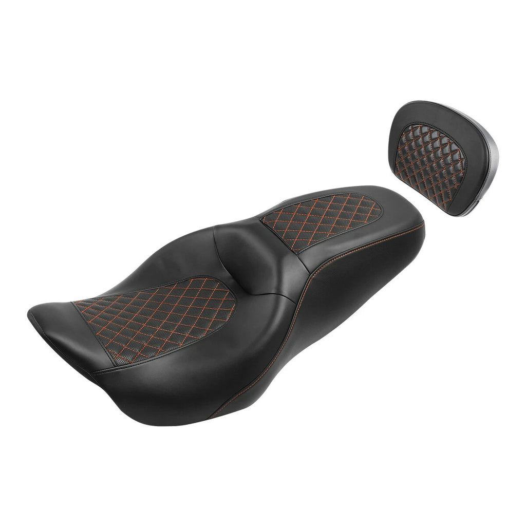 Driver Passenger Seat & Backrest Pad for Harley Electra Road Glide (2009–2023)