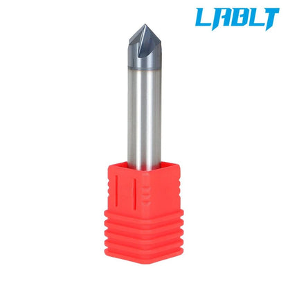 5Pcs 3/8" 4 Flute 90 Degree Double End Carbide Chamfer Mill