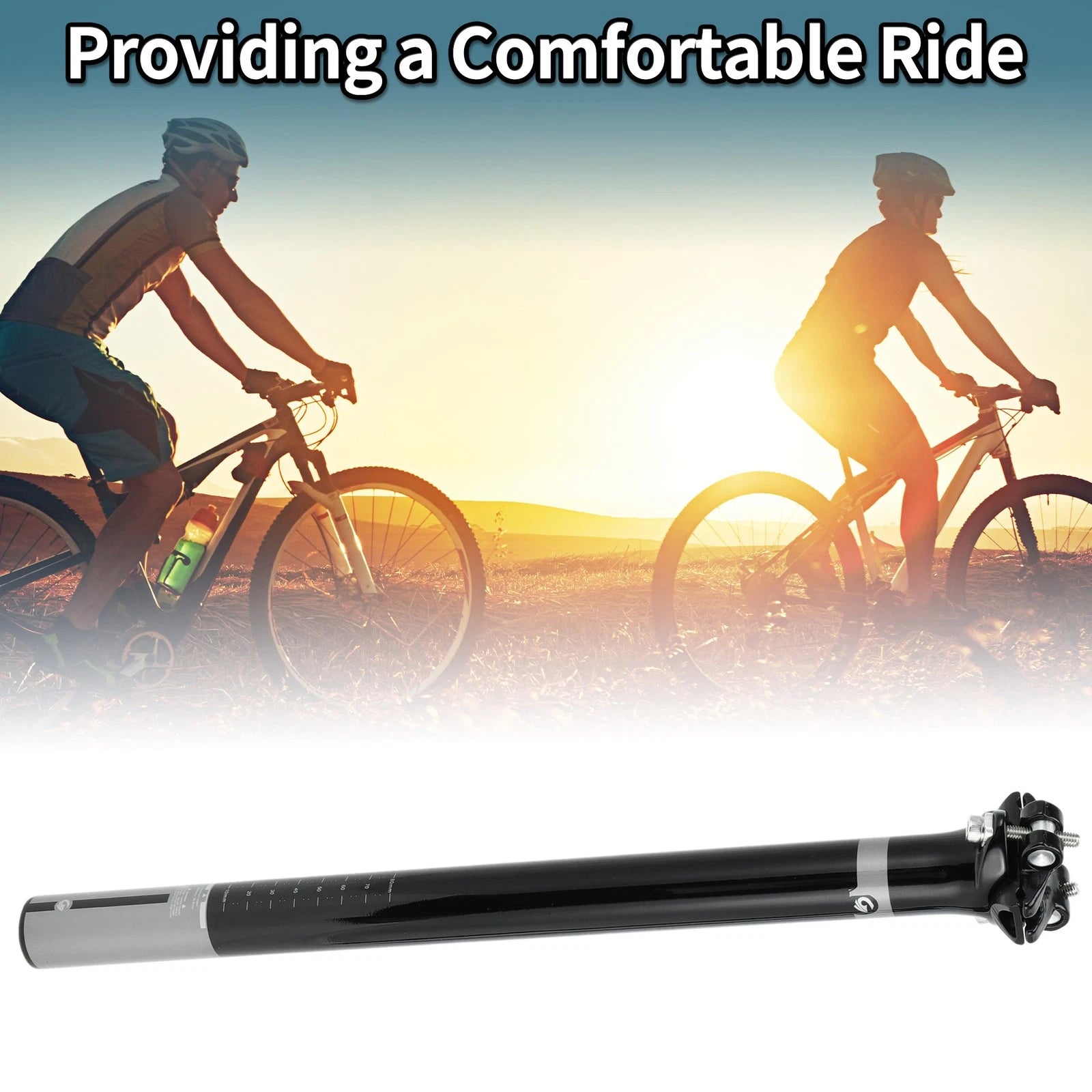 Seat Post for Bike 30.8x400mm Replacement Durable Saddle Tube Black Gray