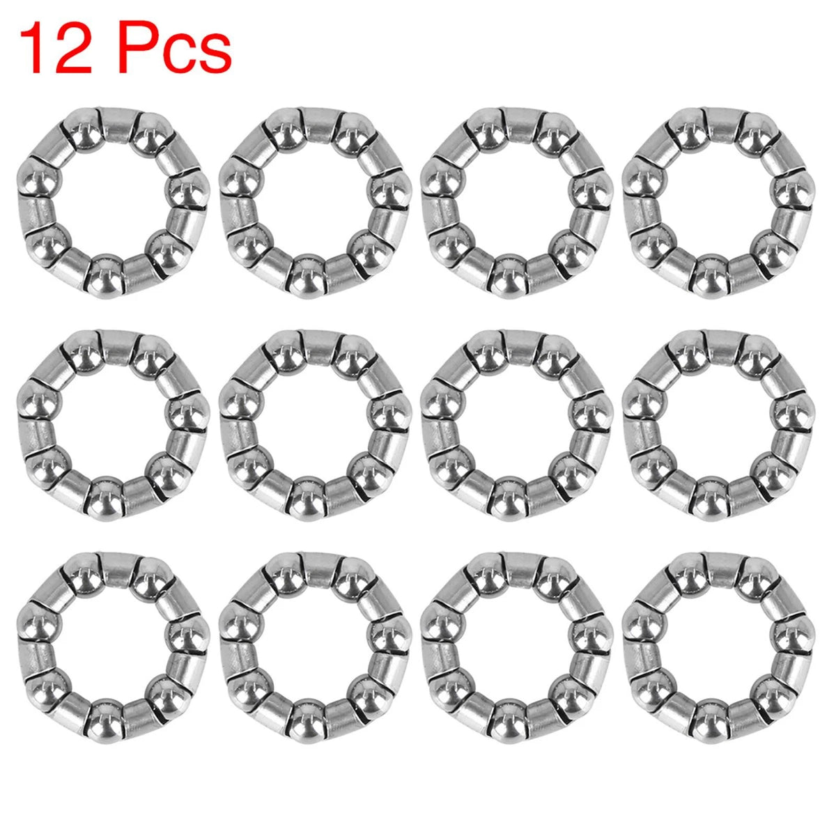 12pcs 25mm Ball Crank Bearings Rear Wheel Bearing Retainer for Bicycle