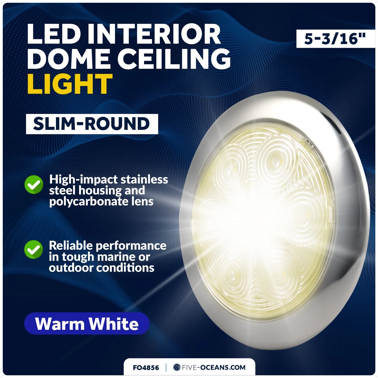 LED Interior Dome Ceiling Light for (12V)