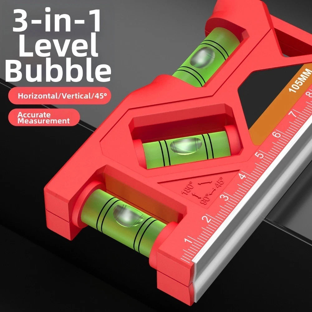 Magnetic Spirit Level with High Precision Metric Scale