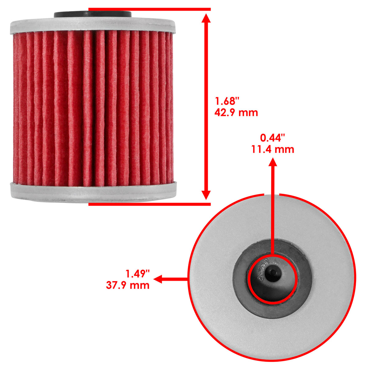 Oil Filter 3 Pack Replacement for Beta Evo 4T (2007–2009)