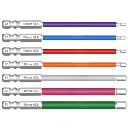 Hex Screwdriver Bit 110mm Magnetic Alloy Steel for Impact and Drill Use