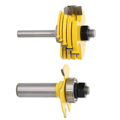 2Pcs Tongue & Groove Router Bits for Router (1/4", 1/2" Shank)