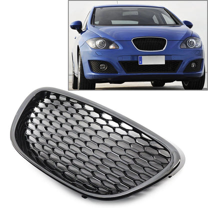 Front Bumper Grille for SEAT Leon MK2 1P1 (2006–2009) Black ABS
