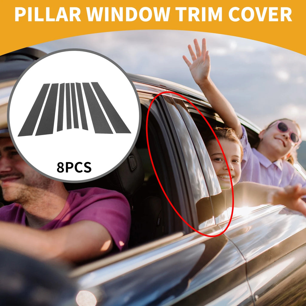 8 Pcs Window Pillar Trim Covers Replacement for BMW X5 (2014–2018)