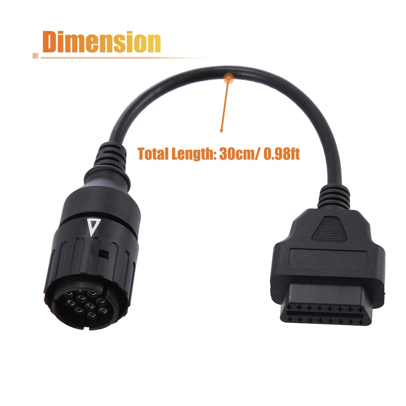 OBD2 Diagnostic Adapter Cable to 10 Pin for BMW Motorcycle (2010–2016)