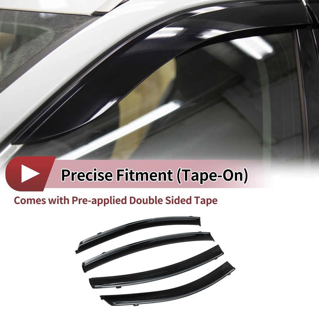 Window Deflectors Side Vent Visor Black 1 Set for Mazda 6 Sedan (2014–2021)