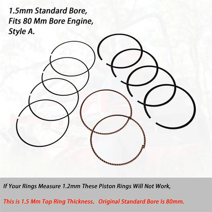 2 Sets Piston Rings for Kohler CH23 CV23 24-108-19 24-108-27 1.5MM