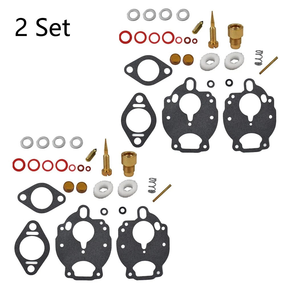 Set of 2 Carburetor Kits for International Farmall, Deere, Allis, Ford (Zenith 267)