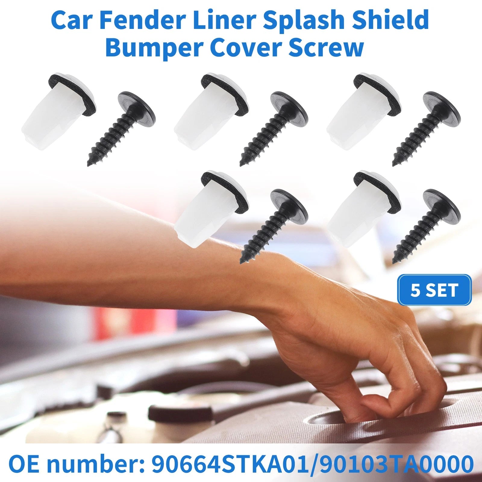 Fender Liner Splash Shield Screw Kit Set for Honda Accord (2008–2017)