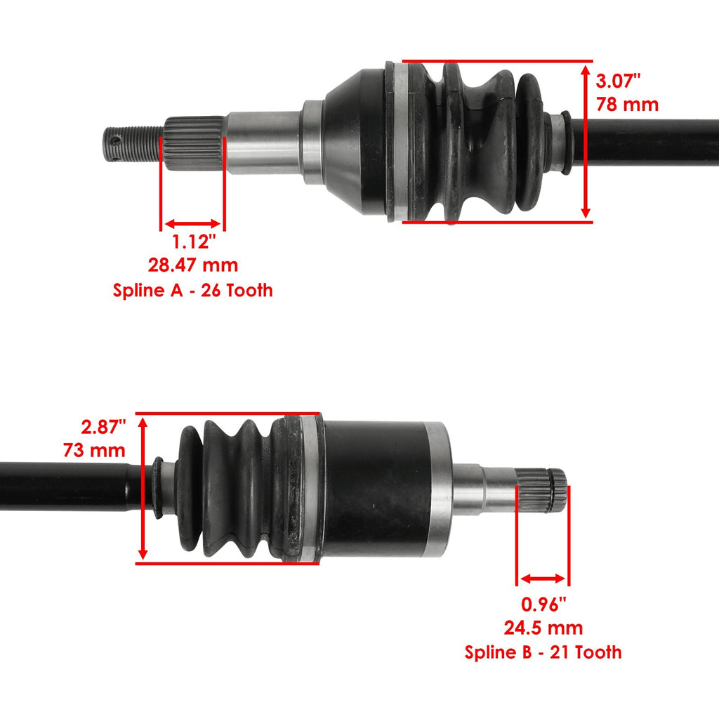 Front Left Complete CV Joint Axle Replacement for Can-Am Commander 1000 (2011-2012)