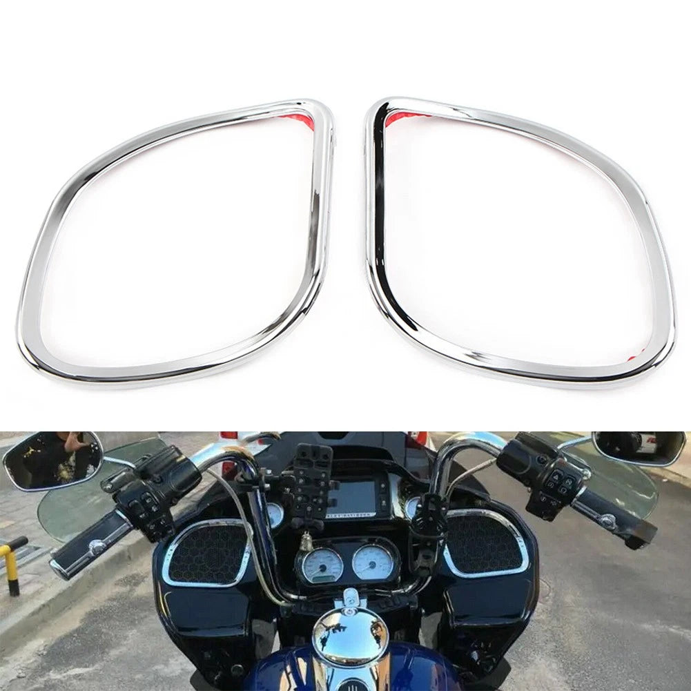 Chrome Front Speaker Trim Panel for Harley Davidson Road Glide (2015–2018)