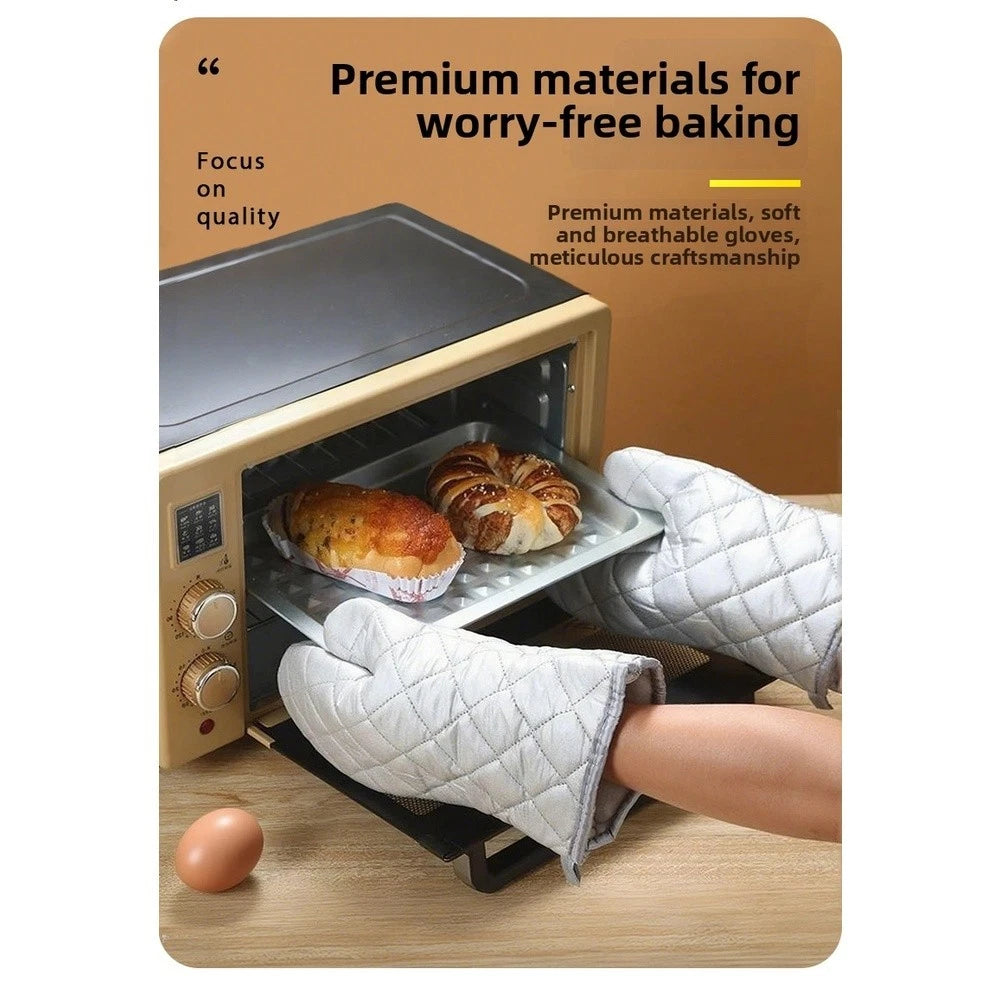 Oven Gloves Heat Resistant for Kitchen Microwave and BBQ Use