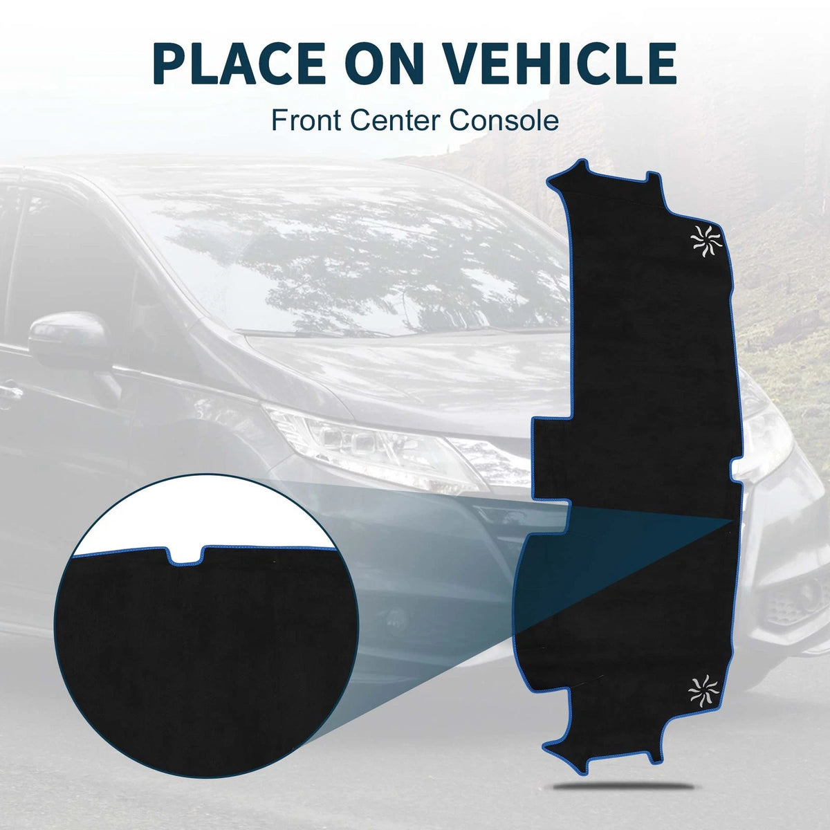 Dashboard Cover Mat for Honda Stepwgn Air Spada (2022–2023) Black Blue