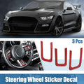 Steering Wheel Insert Cover Trim Stickers 3pcs for Ford Mustang (2015–2022)