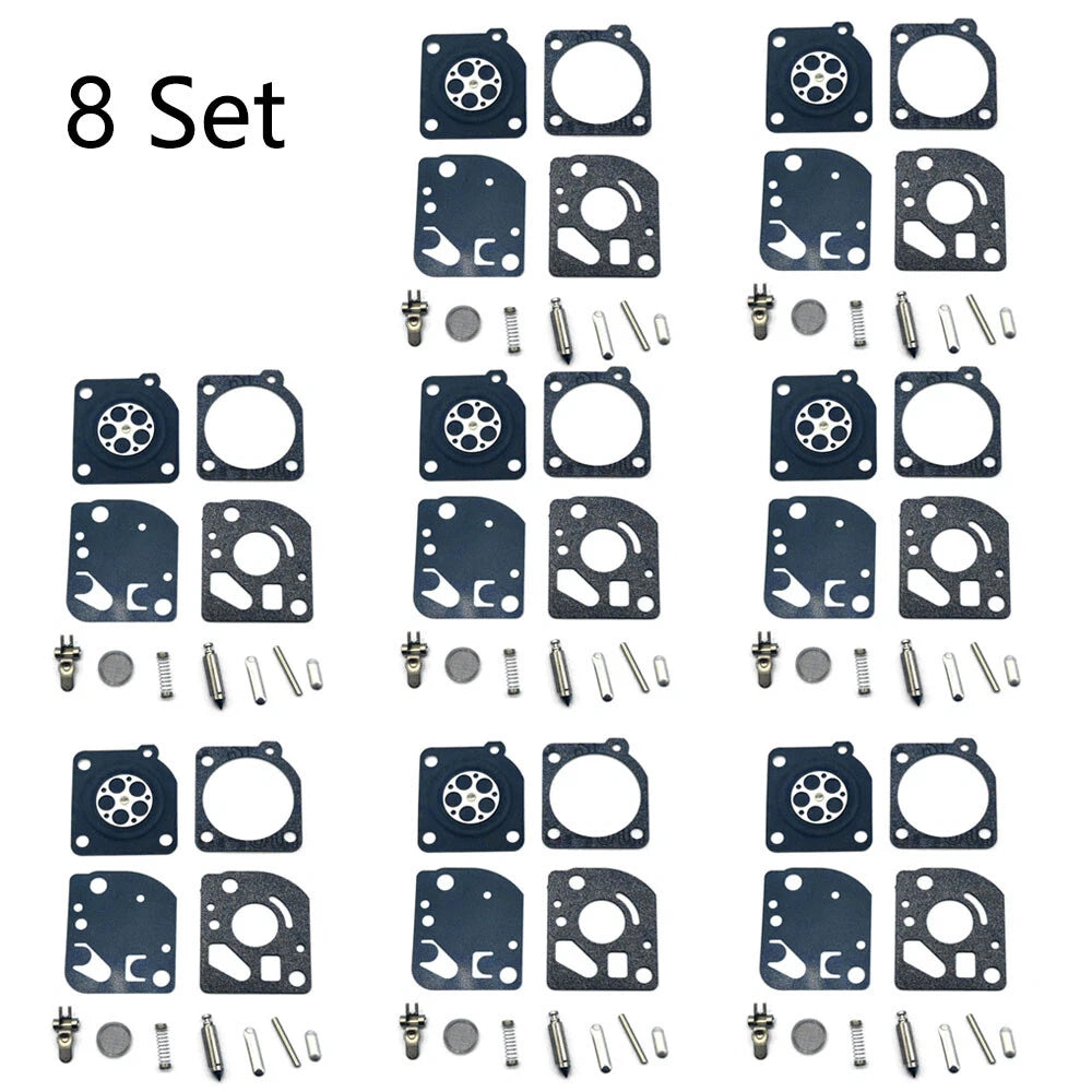 Set of 8 Carburetor Repair Kits for ECHO SRM 2100 GT2150 (RB-64 C1U-K47)