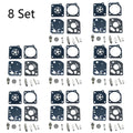 Set of 8 Carburetor Repair Kits for ECHO SRM 2100 GT2150 (RB-64 C1U-K47)