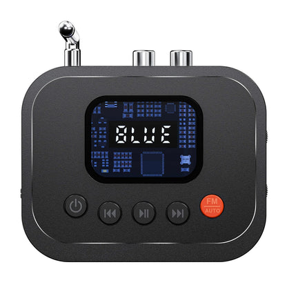 2 in 1 Bluetooth 6.0 HiFi Audio Receiver FM Radio Adapter with LED