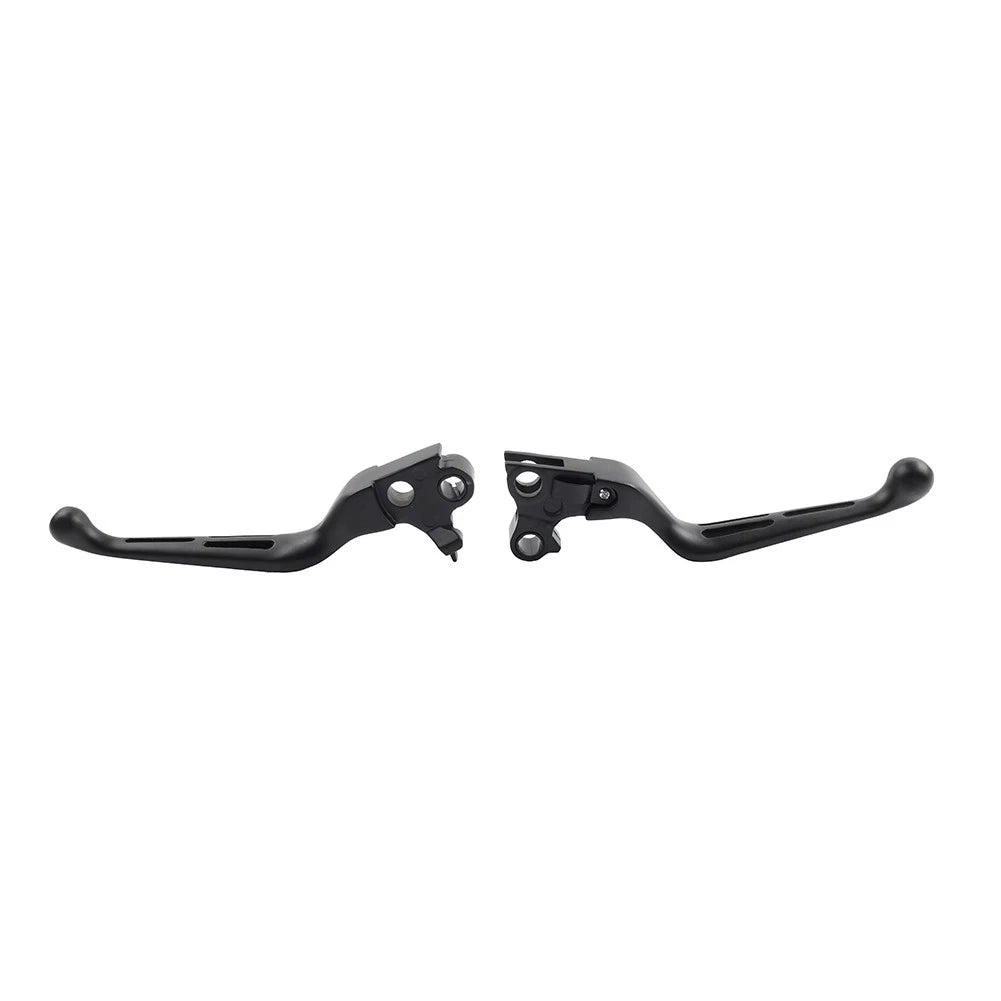 Brake Lever Set for Harley Davidson (1996–2017) - Slotted, Black
