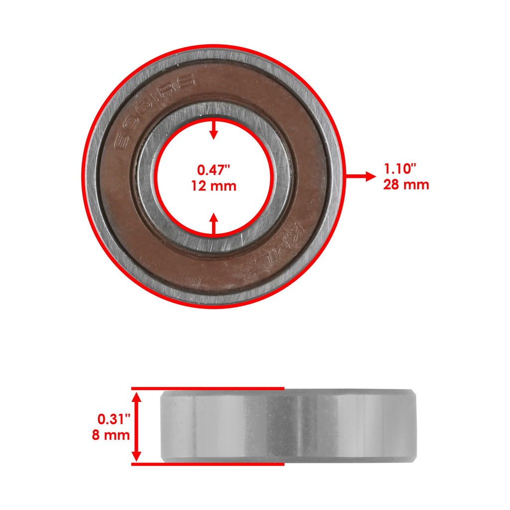 Front and Rear Wheel Bearings Replacement for Toro 22155 22156 (1970–2000)