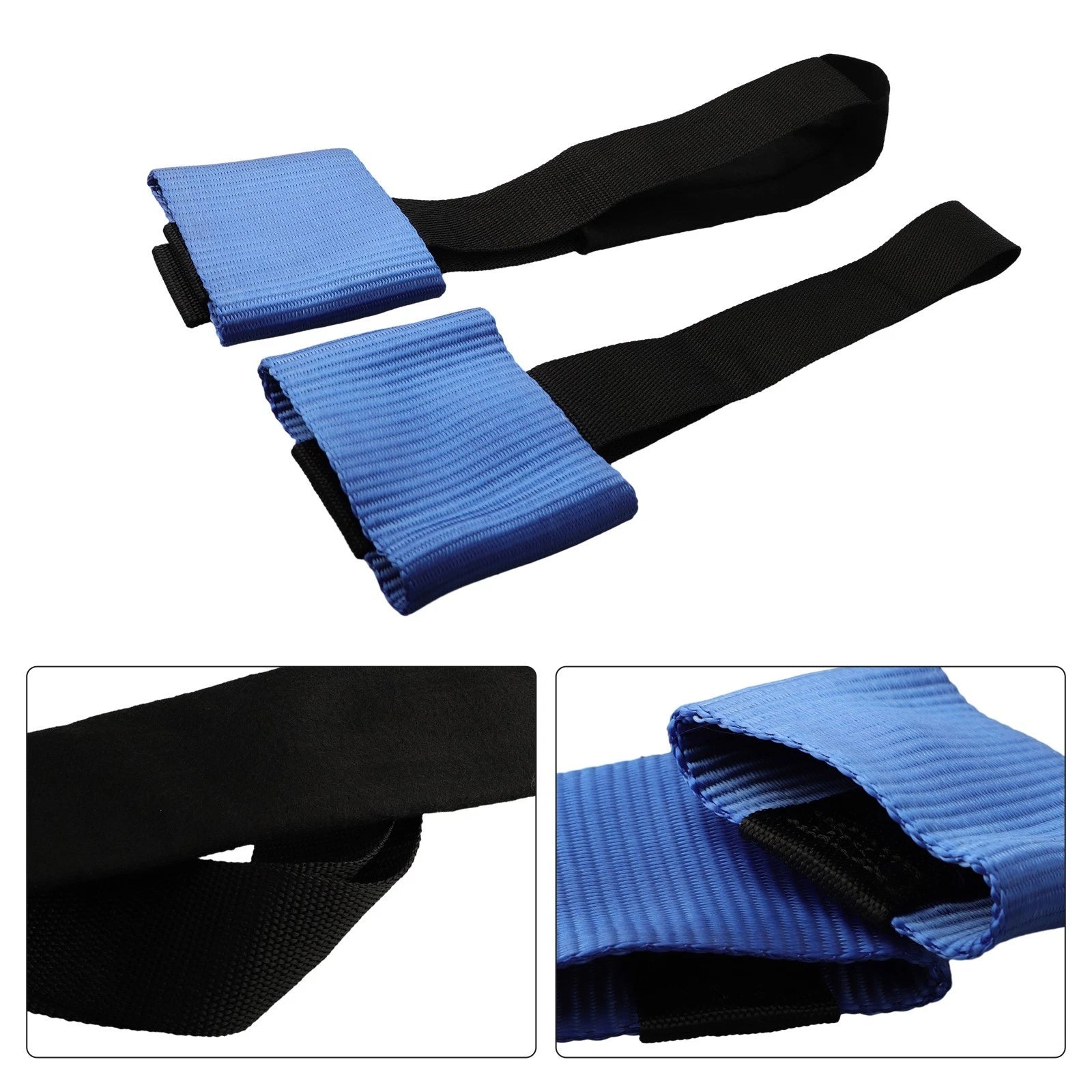 Handlebar Strap for Most Motorcycles (Nylon Webbing, Blue)