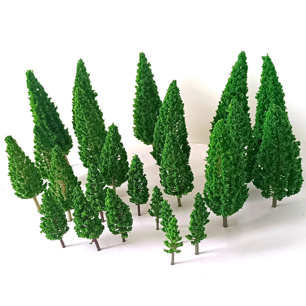25X Model Trees for Train Railway Landscape Scenery Decor