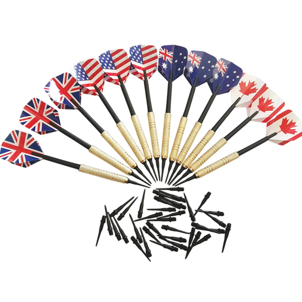 12 Pcs Soft Tip Darts for Electronic Dartboard with 36 Extra Tips