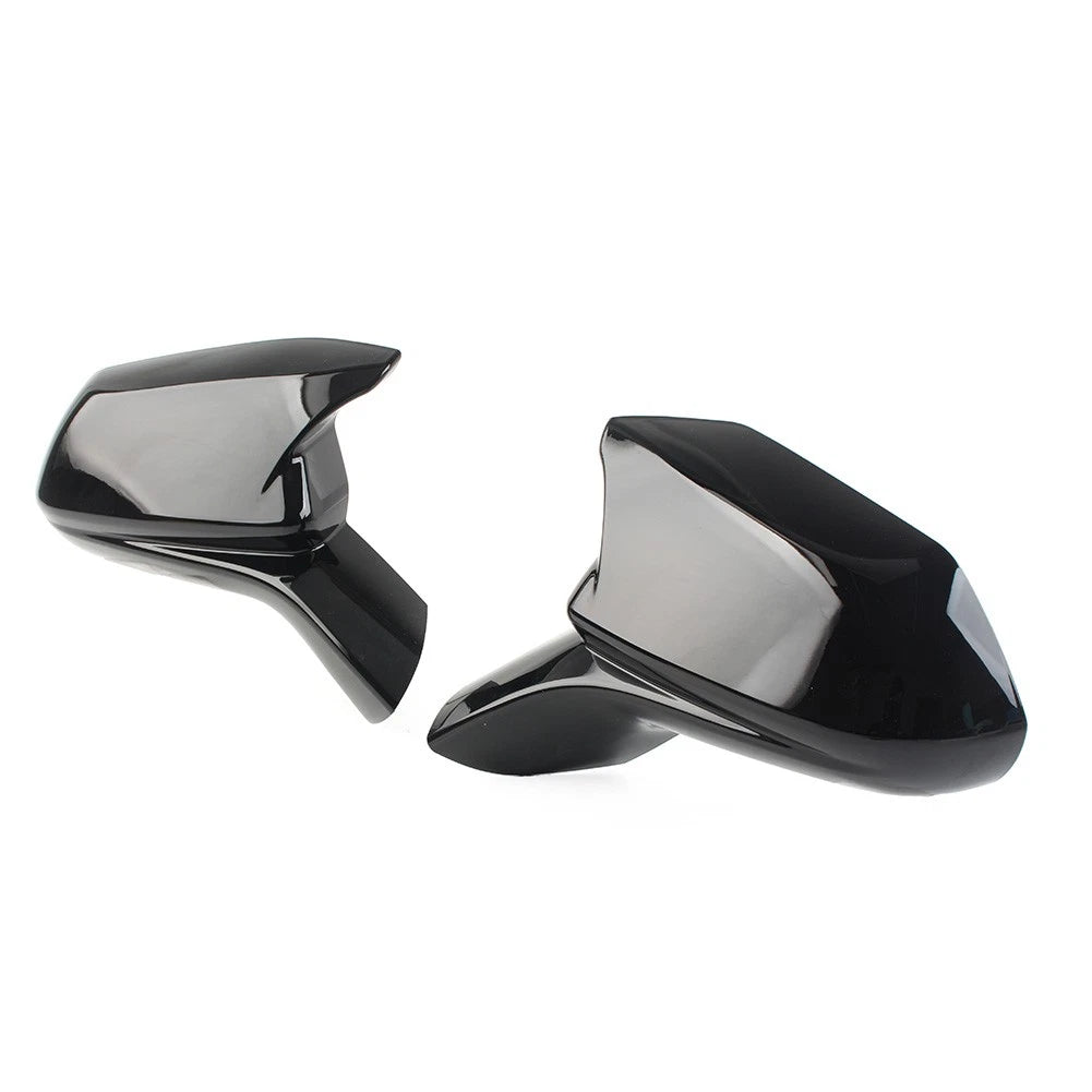 2X Rear View Side Mirror Cover Overlay for Chevrolet Camaro (2016–2021) Black
