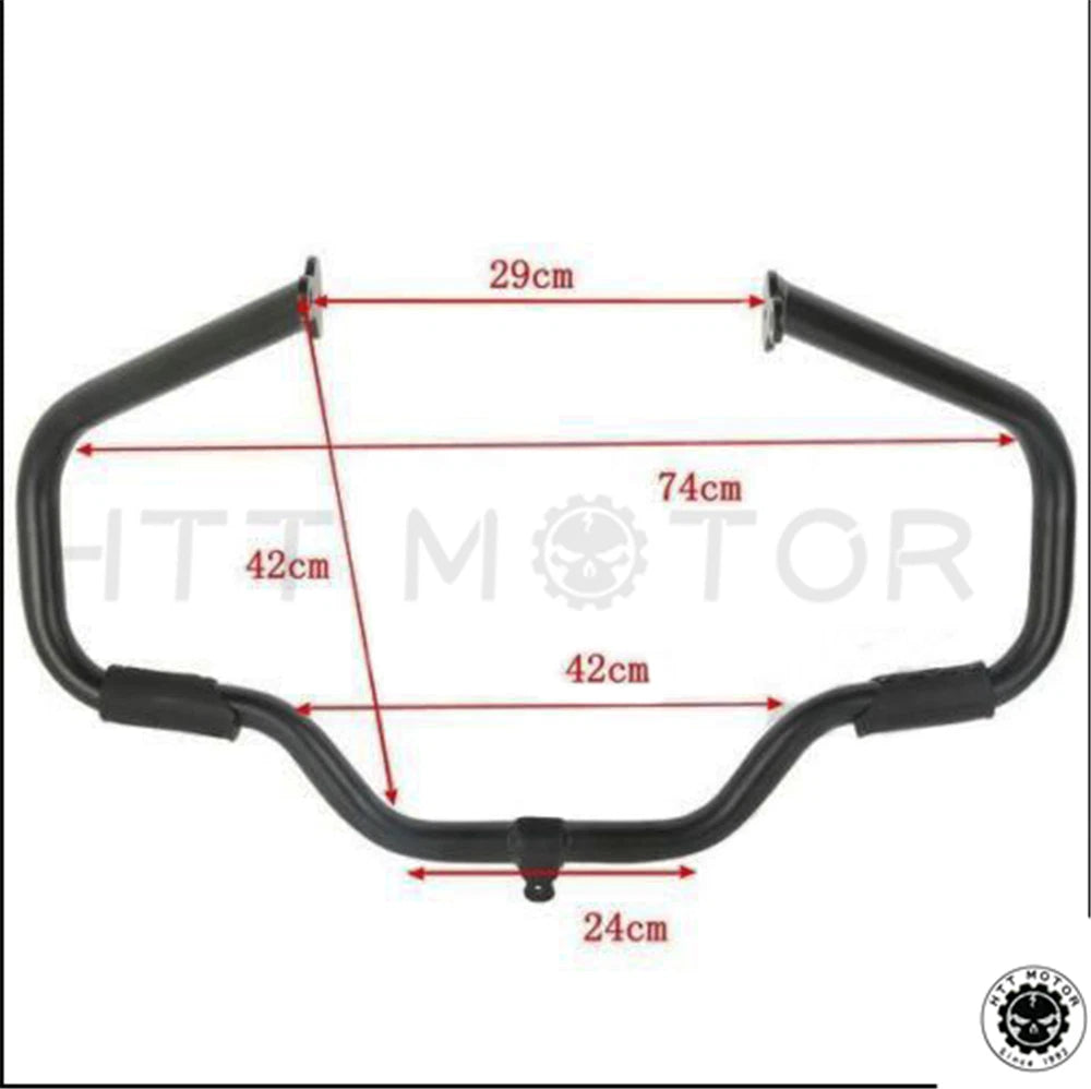 Black Engine Guard Crash Bar for Harley Touring (2009–2017)