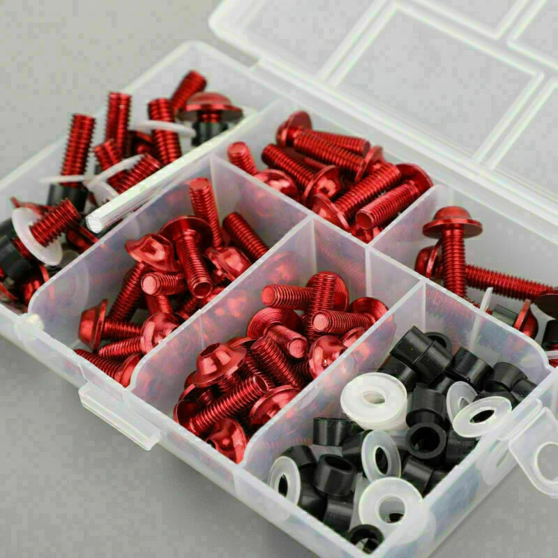 158pcs Fastener Clip Screw Bolt Kit for Motorcycle Sportbike (T9)