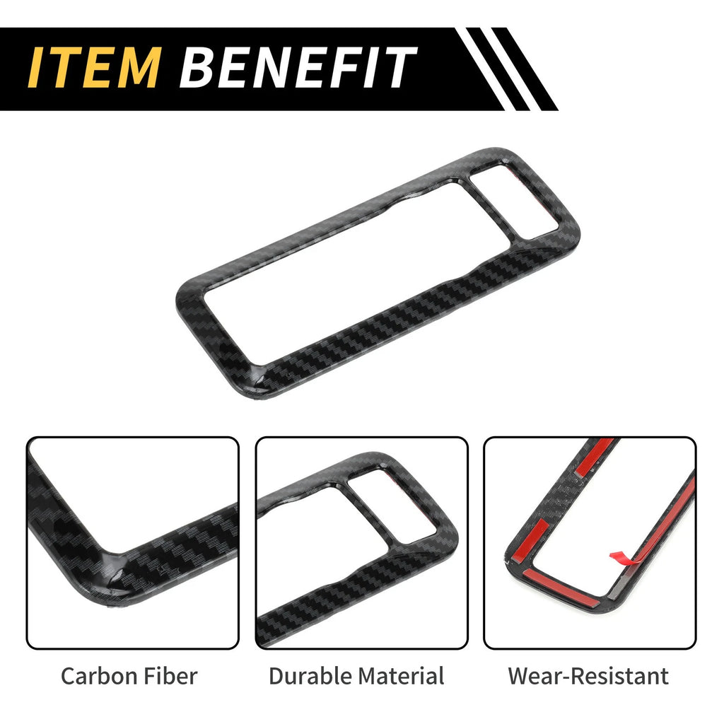 Carbon Fiber Headlight Switch Button Panel Cover for Ford Maverick (2022–2024)