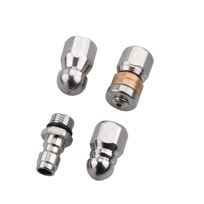 Sewer Jetter Nozzle with 1/4 Inch Connector for Universal Use