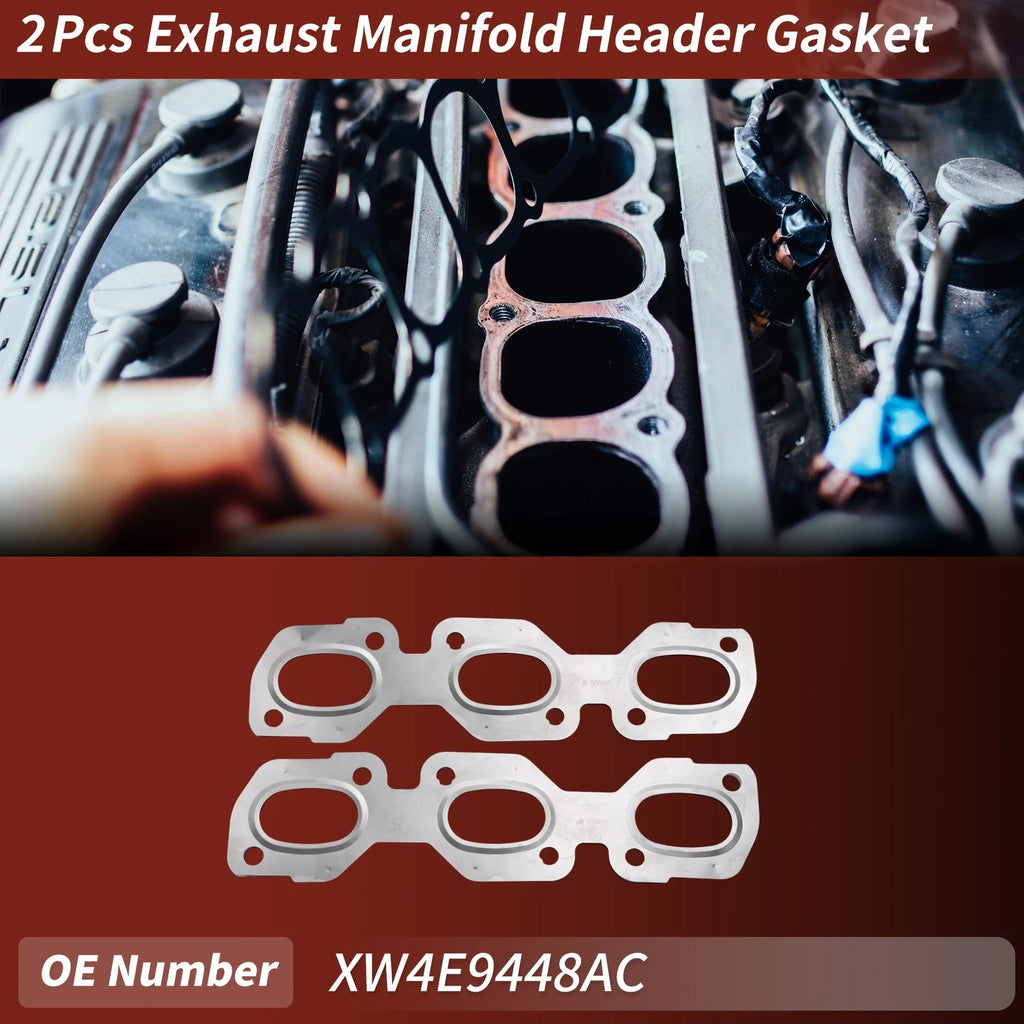 2X Exhaust Manifold Header Gasket for Ford Fusion (2006–2012) No.XW4E9448AC