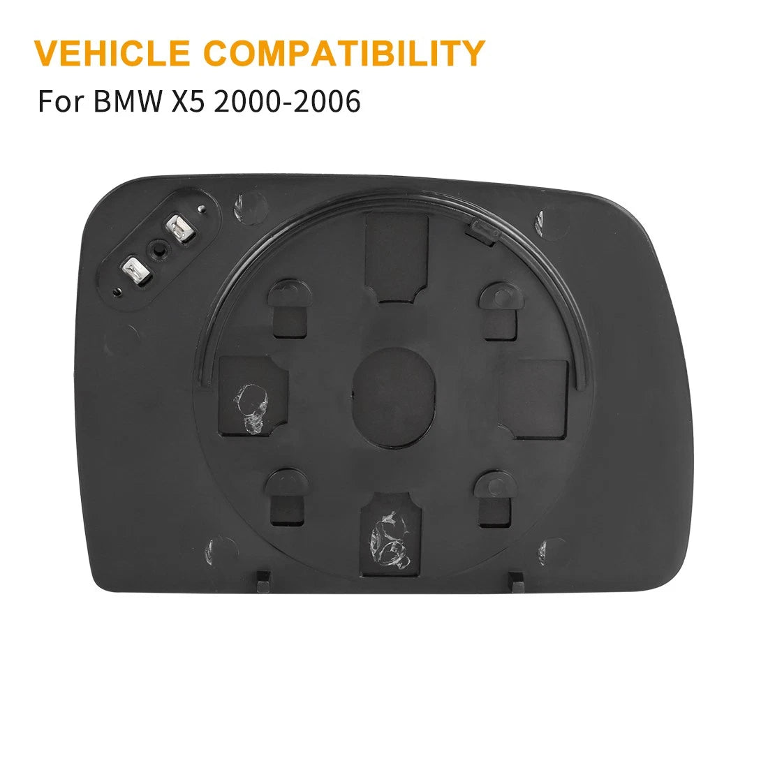 Left Side Rearview Mirror Glass Heated w Backing for BMW X5 (2000–2006)