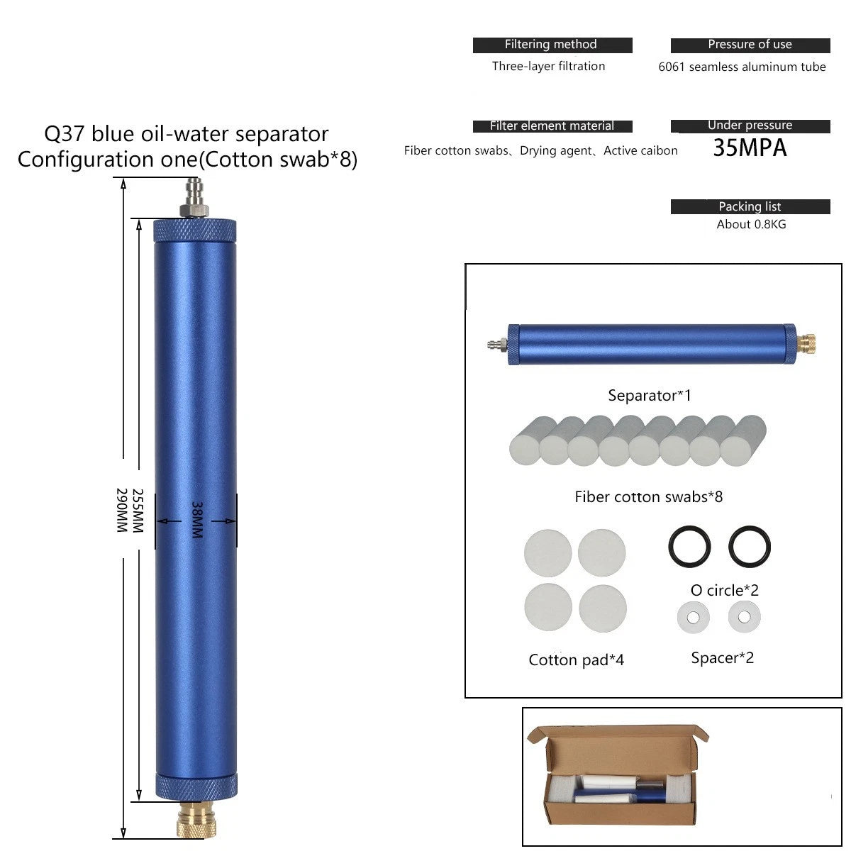 High Pressure Oil Separator for Q37 Model (30MPA)