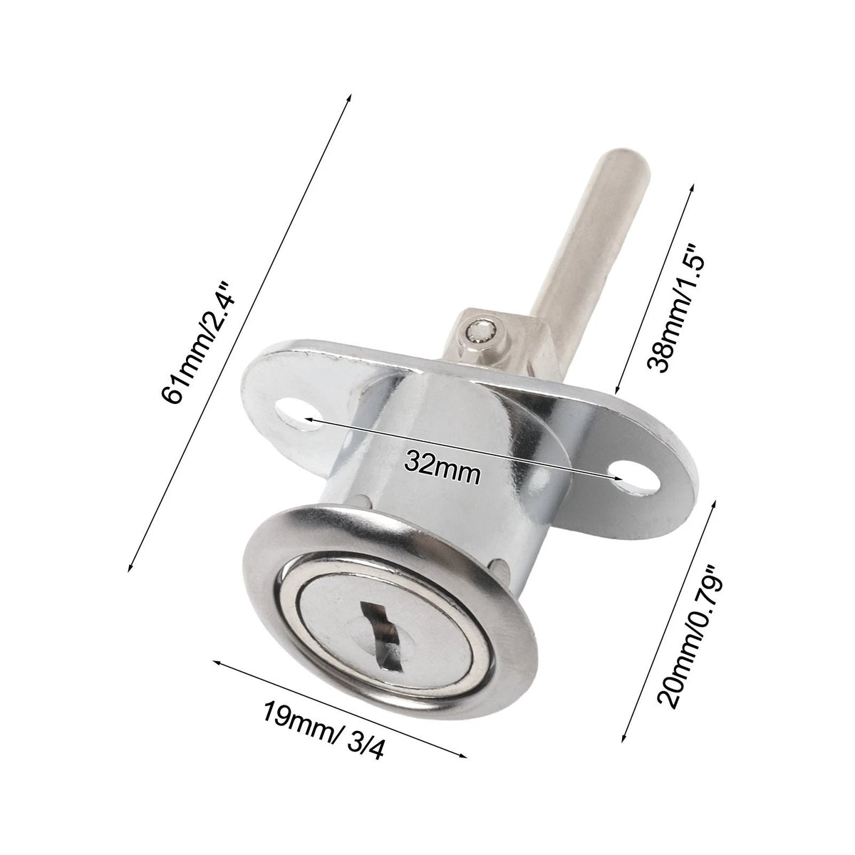 Cabinet Lock Cylinder for Home (180 Degree Rotation)
