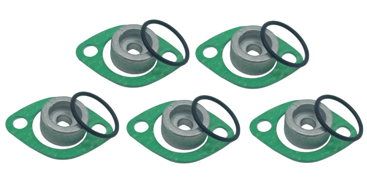 Set of 5 Suzuki Marine Anodes with O-Ring & Gasket (55321-87J00, 09280-22019, 11265-87E10)