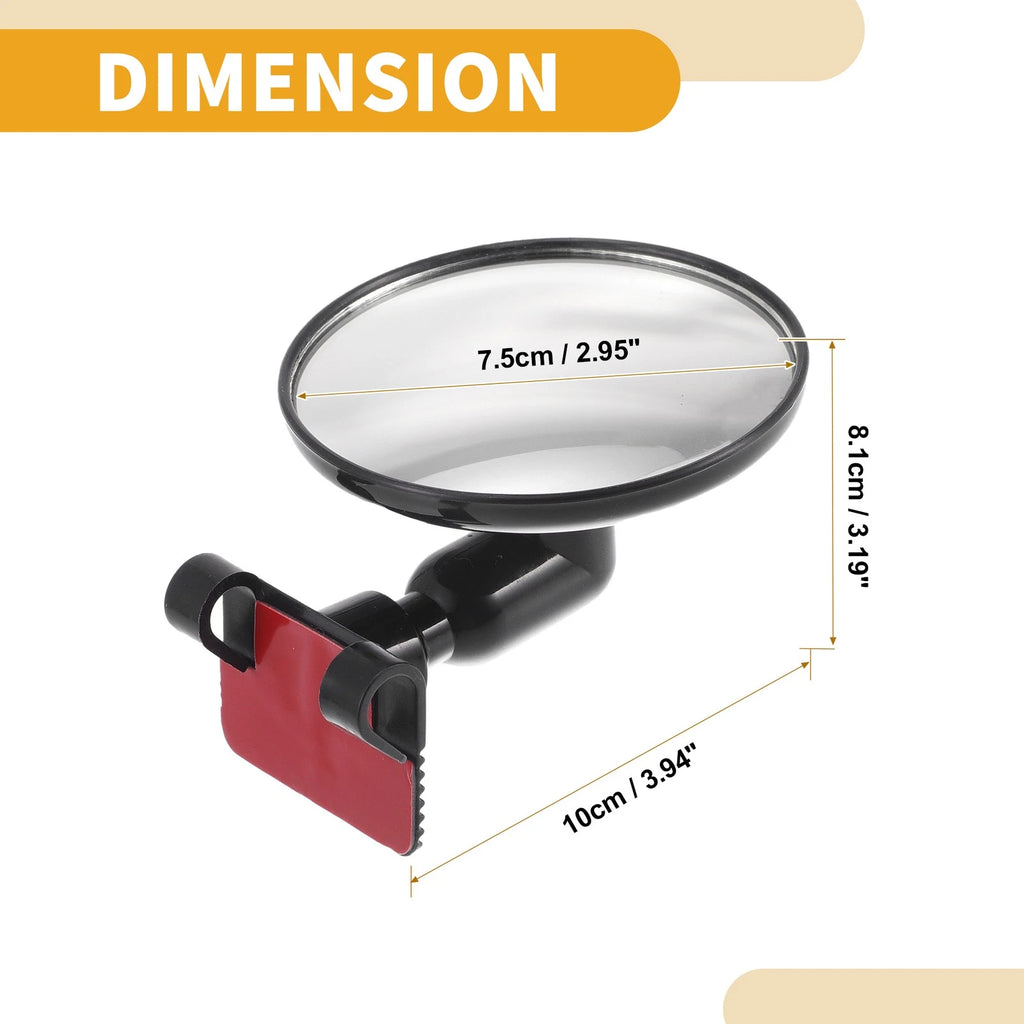1 Pc Small Blind Spot Mirror for Universal Vehicles (360° Rotation)