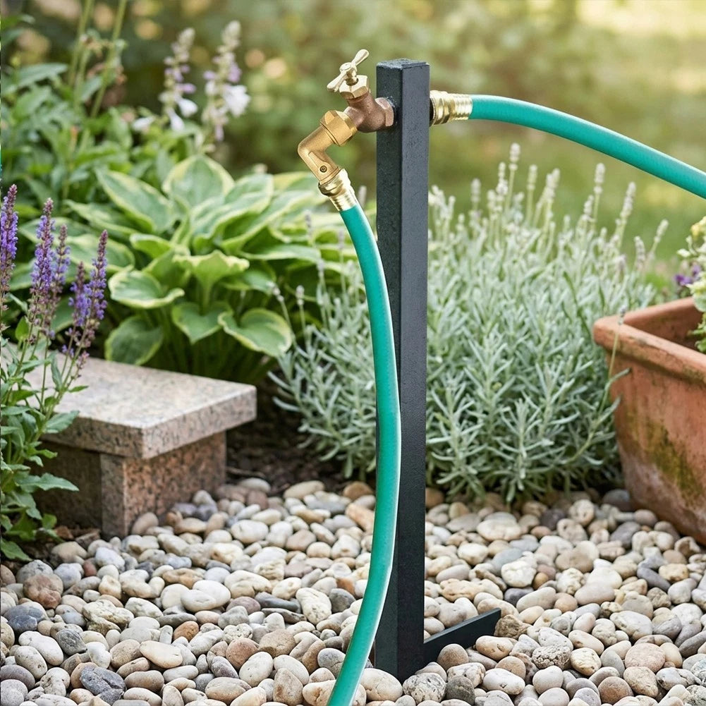 Brass Single-Way Elbow Valve for Garden Use (Tool-Free Installation)