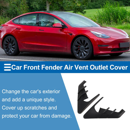 Front Fender Air Outlet Vent Cover Trim for Tesla Model 3 (2020–2023) ABS Matte Black