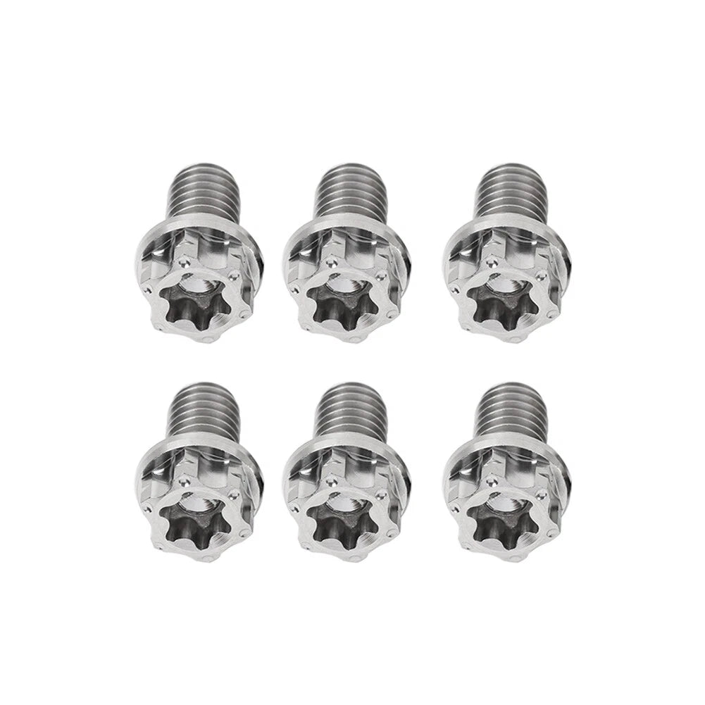6pcs Titanium Torx Head Flange Screws M6x35mm for Motorcycle Bike